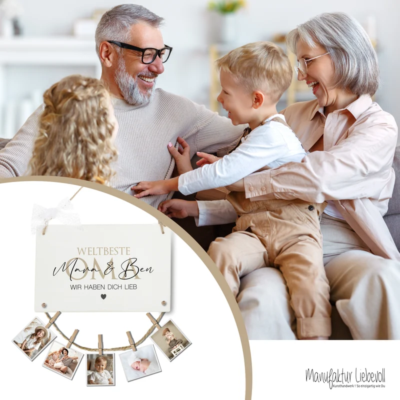 Fotogeschenk Oma Geschenk Geburtstag Geburtstagsgeschenk Großmutter Namen