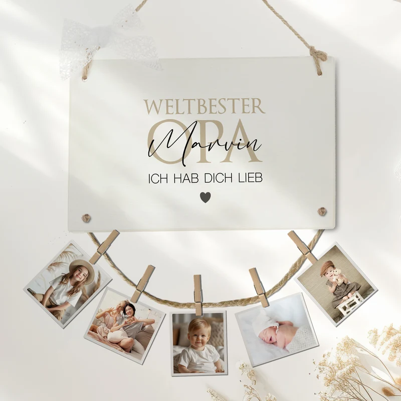 Fotogeschenk Opa Geschenk Geburtstag Geburtstagsgeschenk Großvater Namen