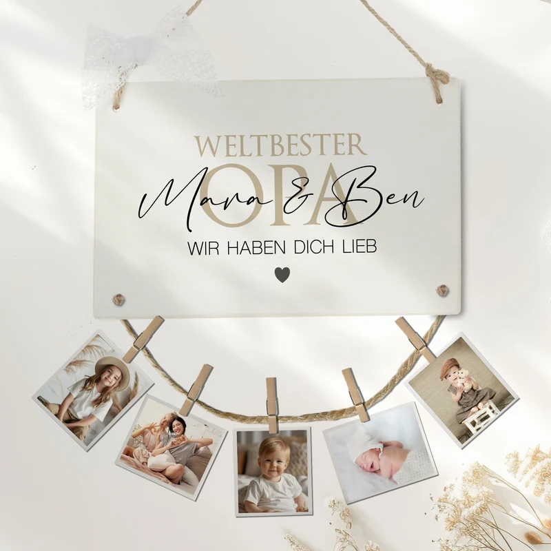 Fotogeschenk Opa Geschenk Geburtstag Geburtstagsgeschenk Großvater Namen
