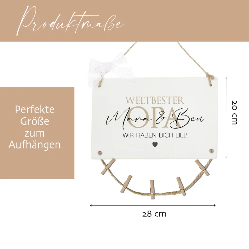 Fotogeschenk Opa Geschenk Geburtstag Geburtstagsgeschenk Großvater Namen