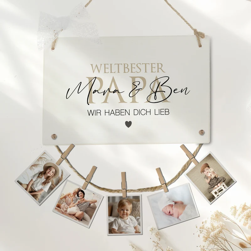 Fotogeschenk Papa Geschenk Geburtstag Geburtstagsgeschenk Papa Namen Vatertag