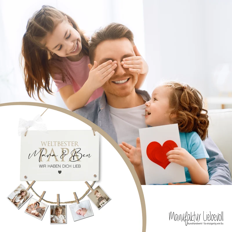 Fotogeschenk Papa Geschenk Geburtstag Geburtstagsgeschenk Papa Namen Vatertag