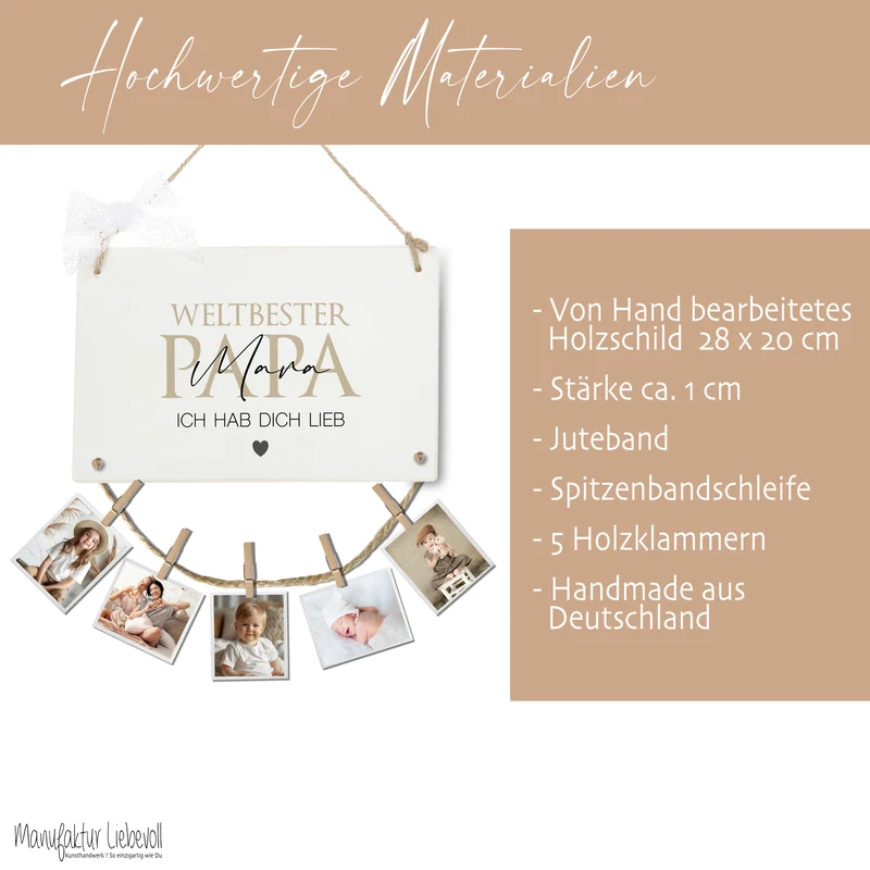 Fotogeschenk Papa Geschenk Geburtstag Geburtstagsgeschenk Papa Namen Vatertag