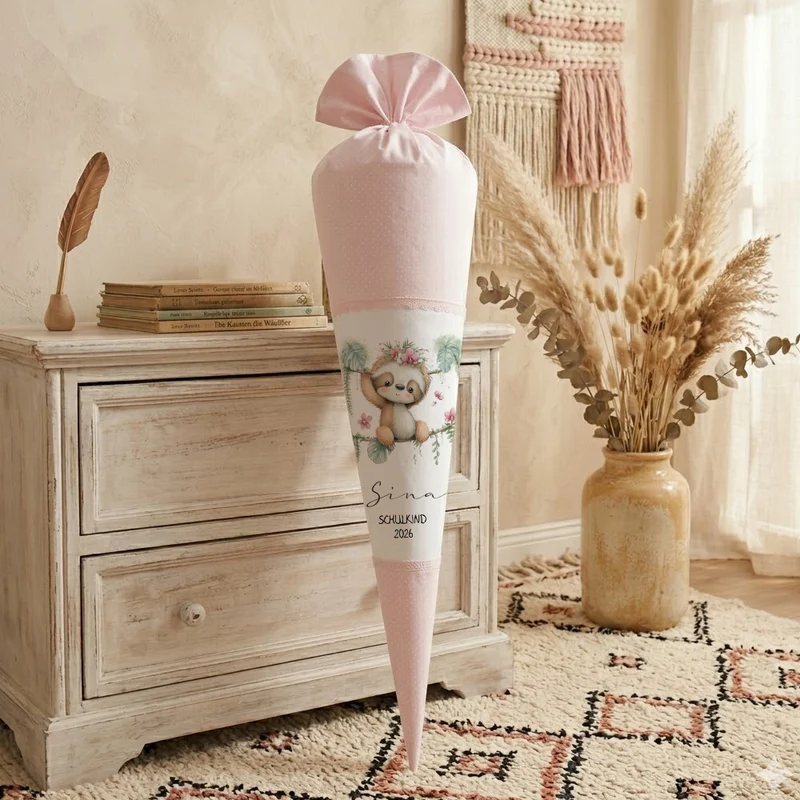 Personalisierte Schultüte aus Stoff – Individuelle Zuckertüte mit Namen & Motiv – 35cm & 70cm
