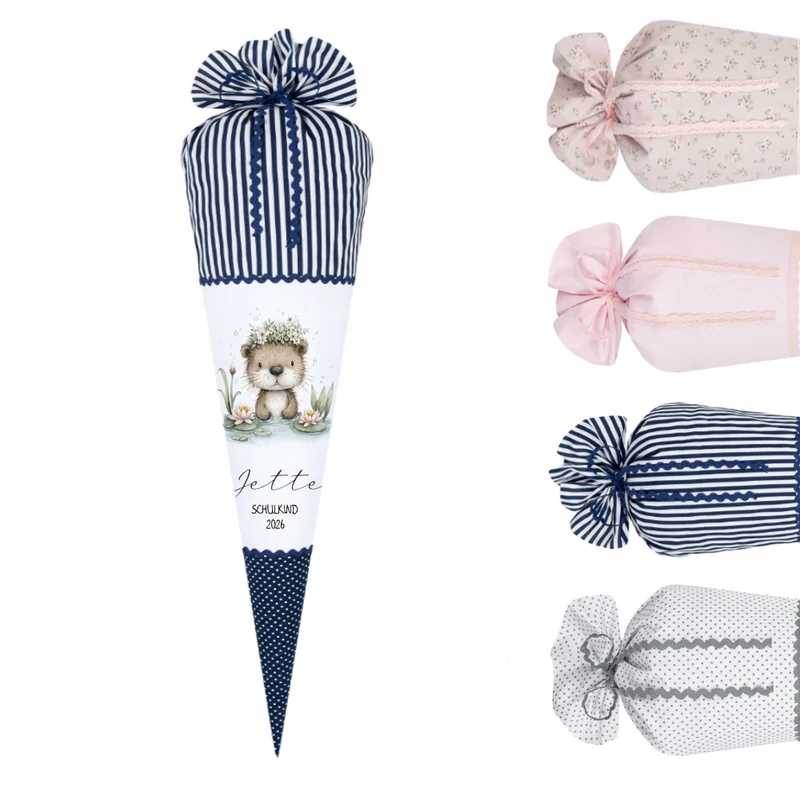 Personalisierte Schultüte aus Stoff – Individuelle Zuckertüte mit Namen & Motiv – 35cm & 70cm