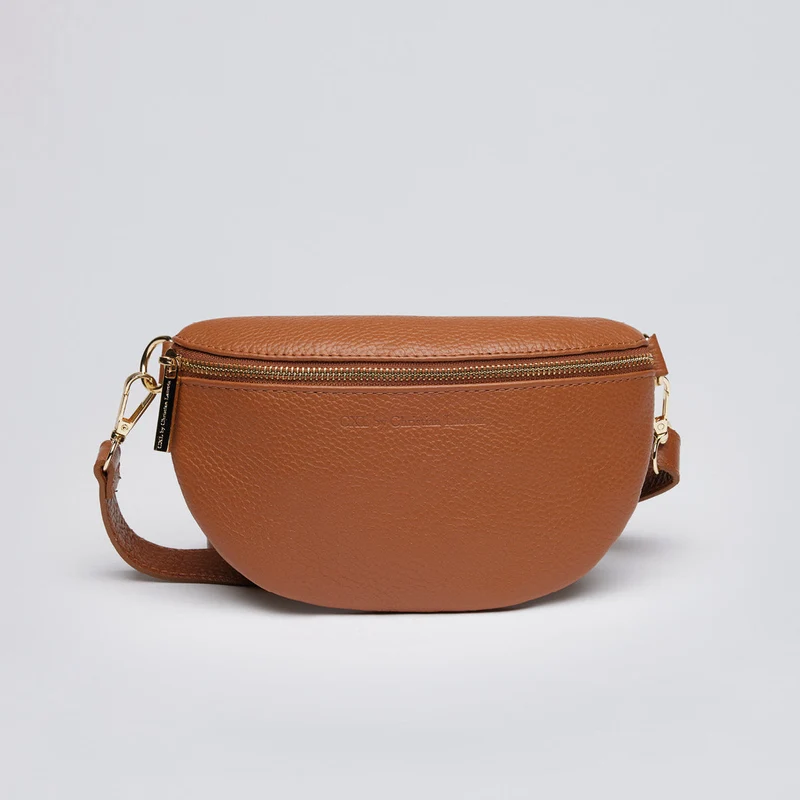 Sac banane Madeleine en cuir de veau italien