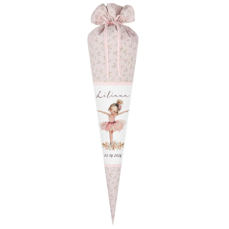 Schultüte Mädchen Personalisiert Schultüte Stoff Ballett Zuckertüte Mädchen Schultüte Tänzerin Einschulung Stoff Ballerina Schultüte