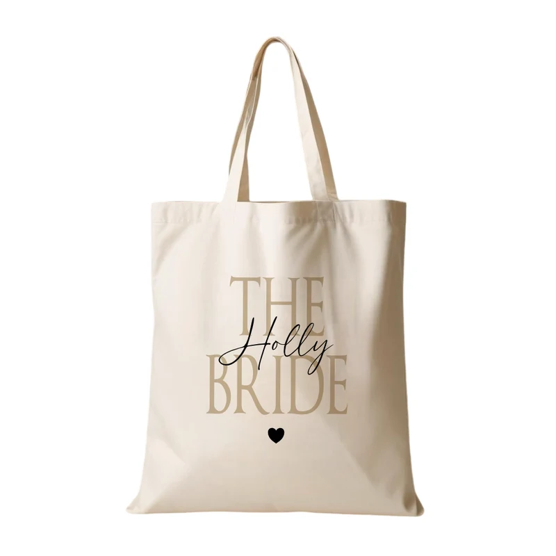 Personalisierter Stoffbeutel zum JGA, 2 Motive: The Bride und Team Bride