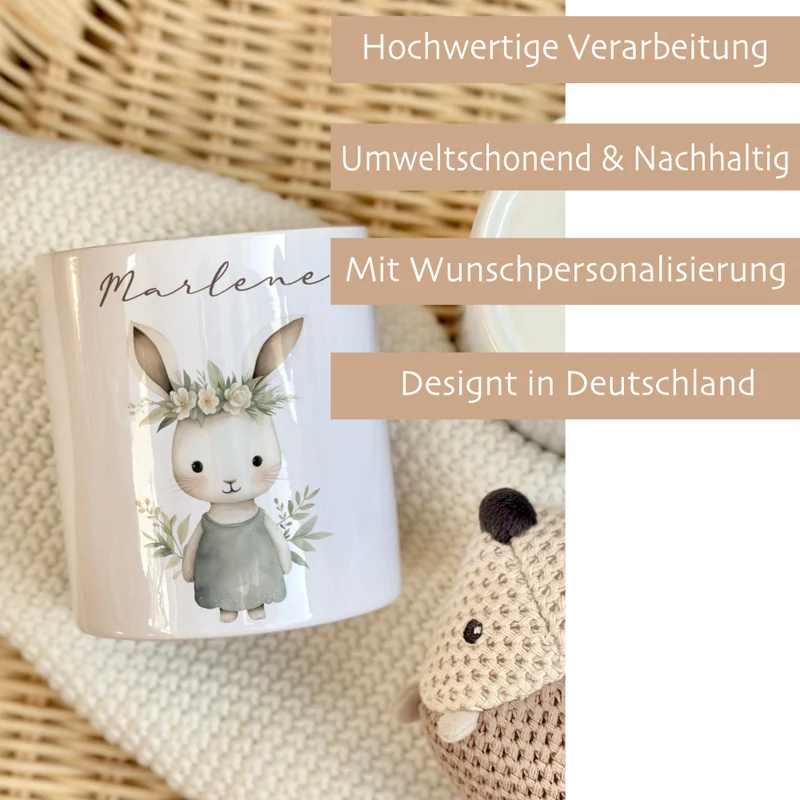 Spardose mit Namen für Kinder mit Ostermotiven