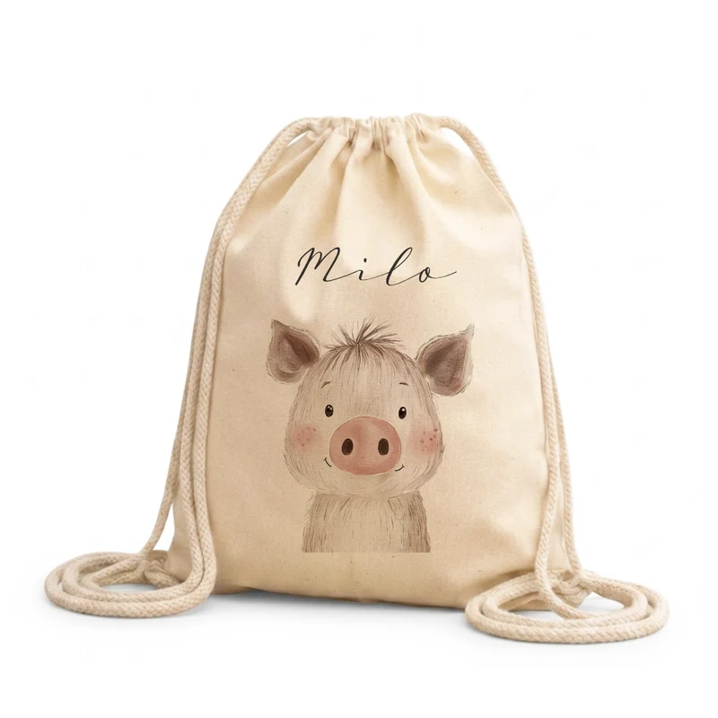 Kinder-Rucksack & Turnbeutel im Boho-Stil – Personalisiert für Kindergarten & Kita, Kinderbeutel