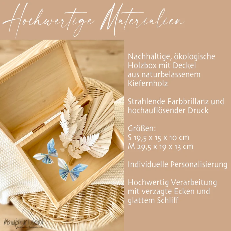 Erinnerungskiste Hochzeitsgeschenk zur Hochzeit, Holzbox als Geschenk für das Brautpaar personalisiert