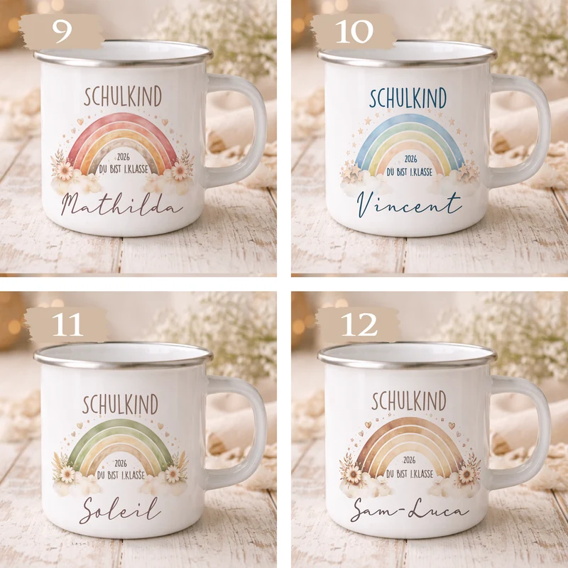 Einschulung Geschenk Schulkind 2026 I Personalisierte Kinder Tasse mit Namen viele Motive I Mädchen Einschulung Junge Geschenk Schulstart