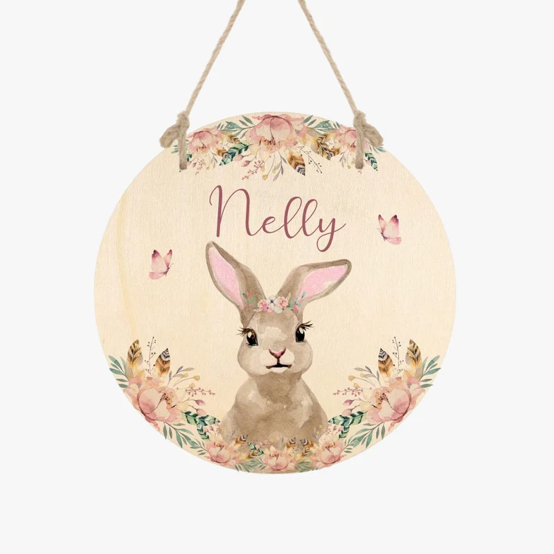 Namensschild "Einhorn" für das Kinderzimmer | Personalisiertes Türschild für Kinder| 11 weitere Motivvarianten als Geschenk zur Auswahl