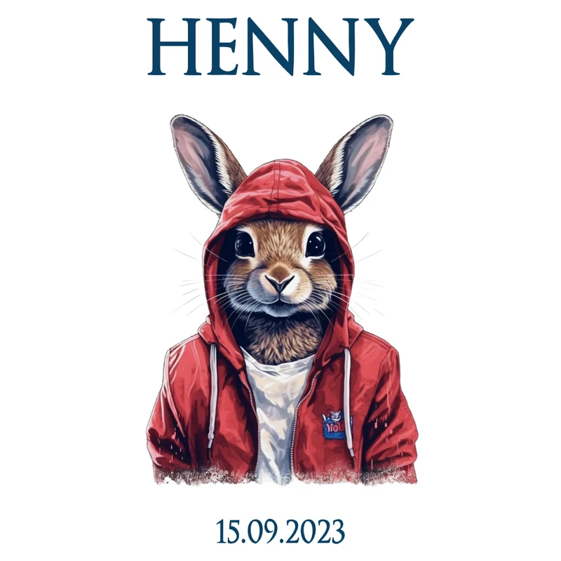 Handgenähte blaue Stoff Schultüte Junge Hase Name Einschulungstüte Einschulungsdatum Zuckertüte 70 cm personalisiert | Optional mit Füllkissen und Spitzenschutz