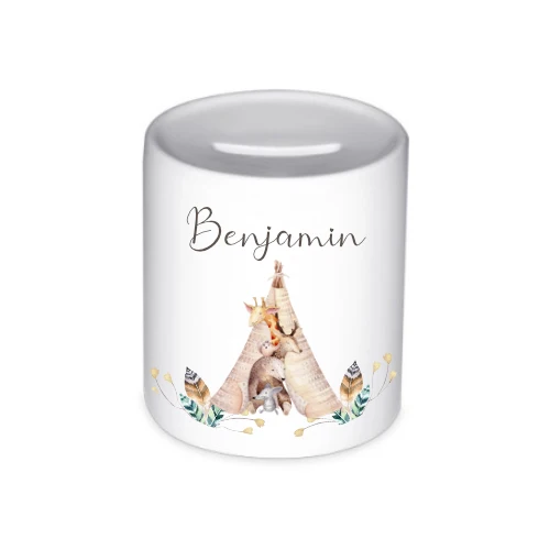 Spardose "Dino" mit Namen für Jungen | Cooles Geschenk für Kinder | Personalisiertes Geldgeschenk u. besondere Geschenkidee | 10 Motive zur Auswahl
