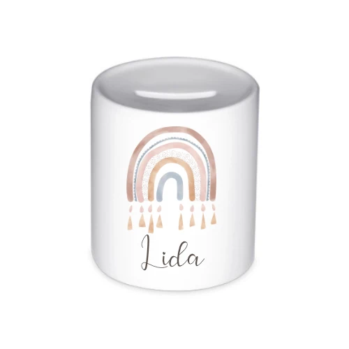 Spardose für Kinder mit Namen | Personalisiertes Geschenk für Mädchen u. Jungen | Originelles Geldgeschenk u. handgefertigte Geschenkidee | 10 Motive zur Auswahl