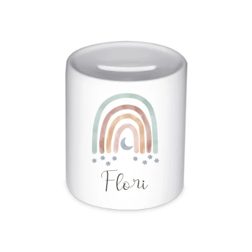 Spardose für Kinder mit Namen | Personalisiertes Geschenk für Mädchen u. Jungen | Originelles Geldgeschenk u. handgefertigte Geschenkidee | 10 Motive zur Auswahl