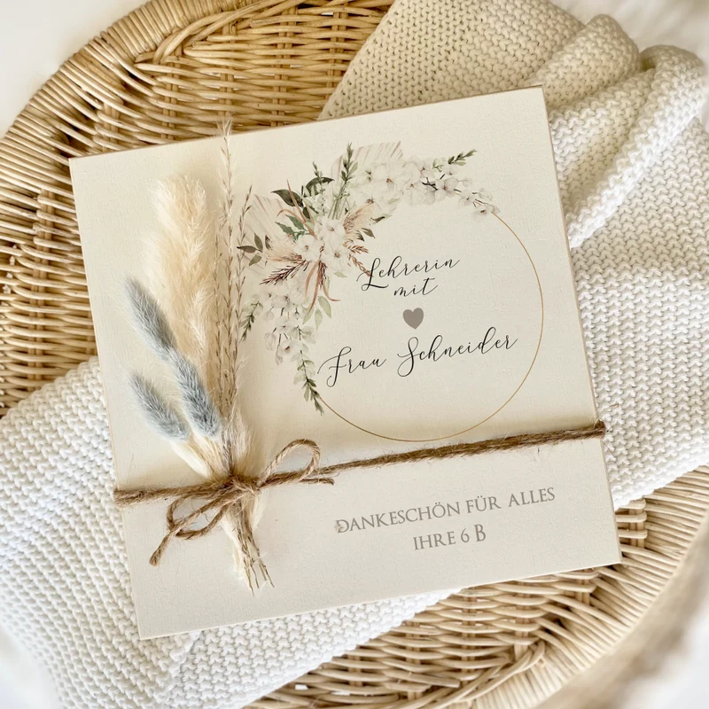 Lehrerin Abschiedsgeschenk | Holzbild mit Spruch & Blumen Dankeschön Geschenk Schule Grundschule Geschenkidee Abschied Danke | Manufaktur Liebevoll