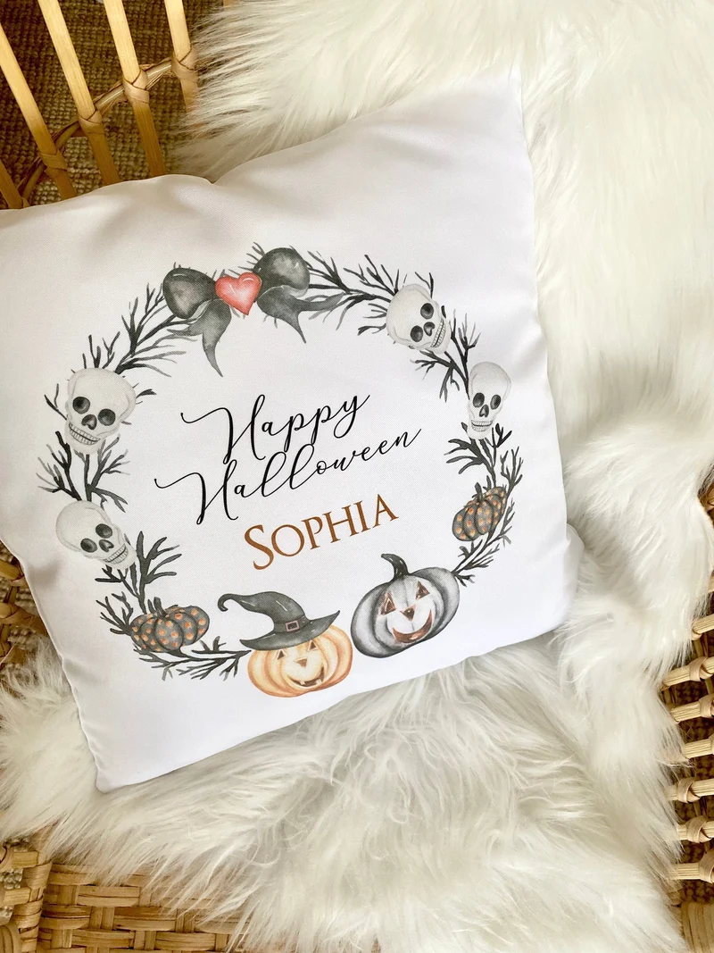 Flaschenlicht mit Namen "Happy Halloween" | Gruseliges Geschenk zu Halloween u. originelle Dekoration | 4 Produktvarianten zur Auswahl