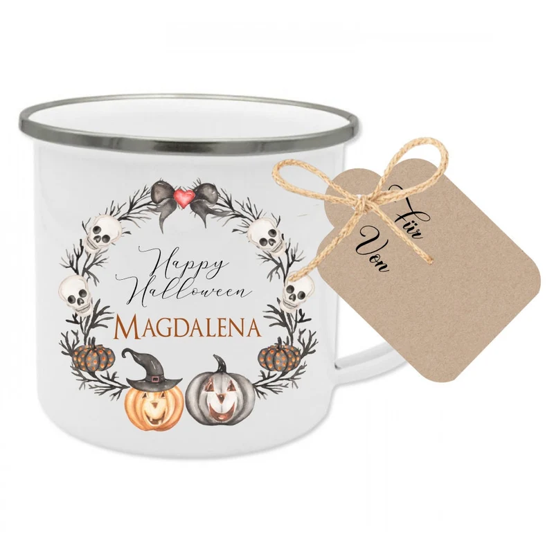 Originelles Türschild aus Holz "Halloween" | Personalisiertes Familienschild für die Tür | Handgefertigte Dekoration für Halloween | 4 Produktvarianten zur Auswahl