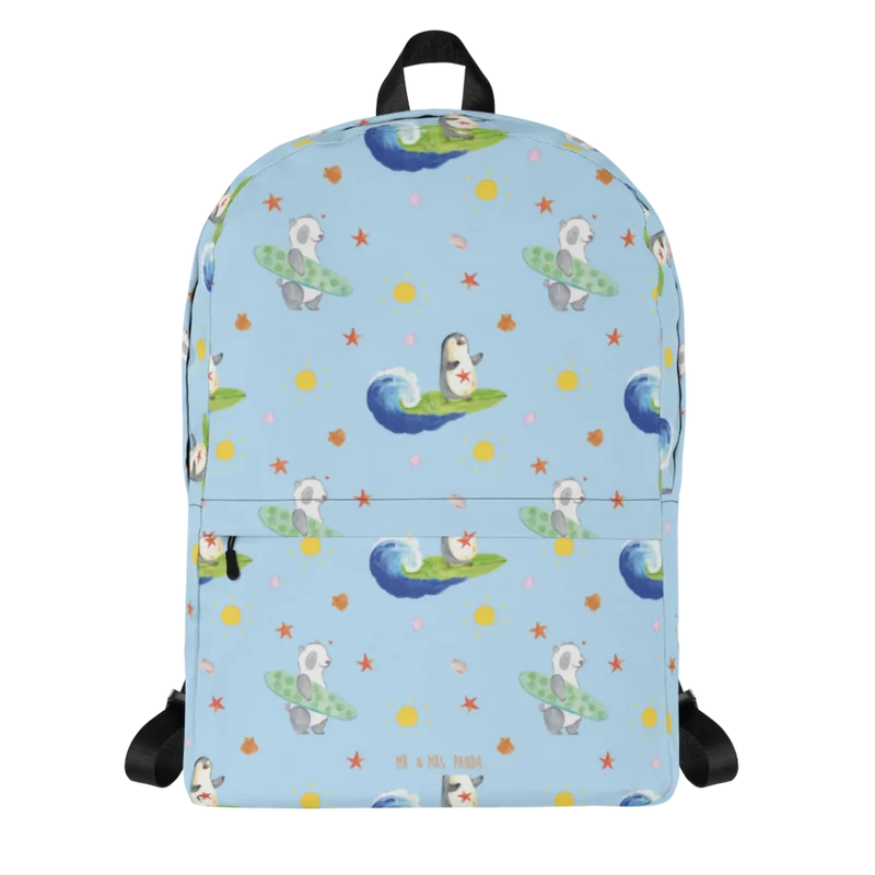 Rucksack Pinguin Surfer Muster