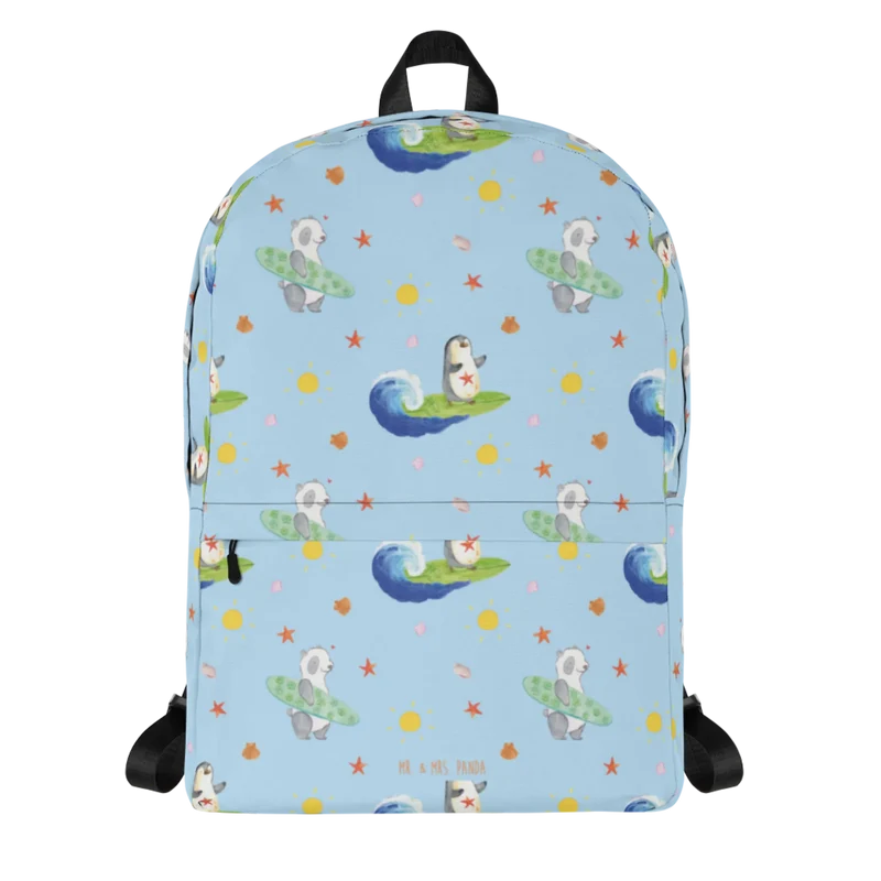 Rucksack Pinguin Surfer Muster