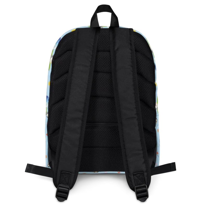 Rucksack Pinguin Surfer Muster