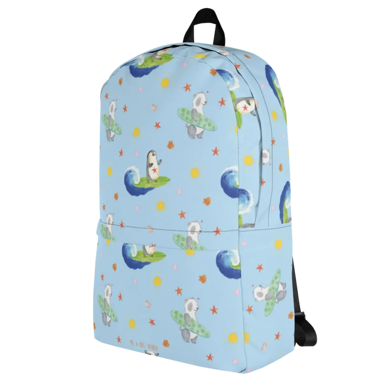 Rucksack Pinguin Surfer Muster