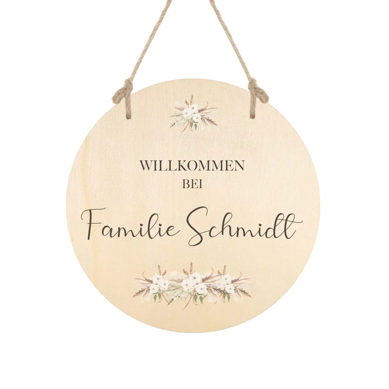 Personalisierte edle Fußmatte mit Familiennamen | Optional als tolles Geschenk Set mit Türschild erhältlich