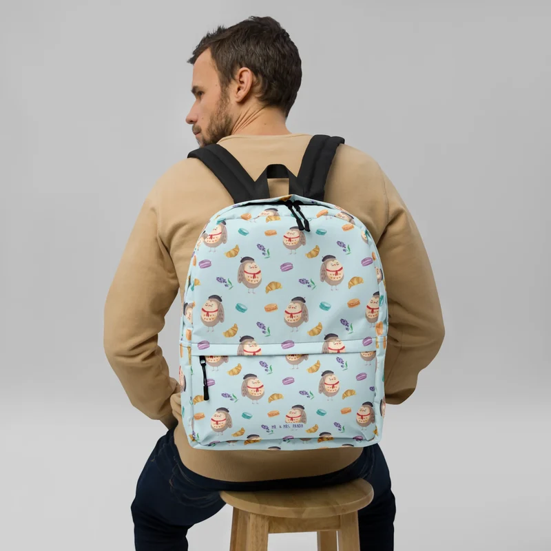 Rucksack Eule Frankreich Muster