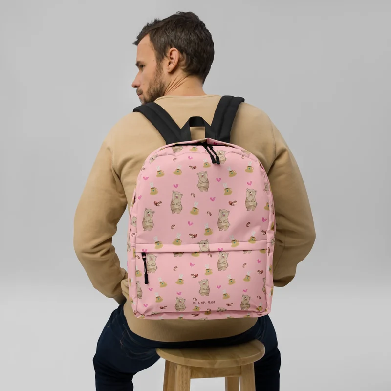 Rucksack Bär Kaffee Muster