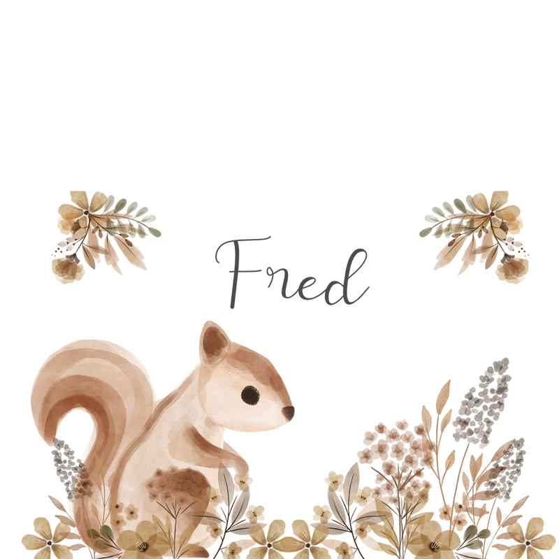 Trinkflasche mit Eichhörnchen und Namen personalisiert | Hochwertiges Geschenk für Kinder | Perfekt für den Herbst | Edelstahl | 500ml