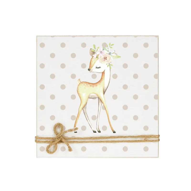 Wandbild aus Holz für das Babyzimmer u. Kinderzimmer zum Dekorieren | Holzbild "Hase" für Babys u. Kinder | Schönes Geschenk aus Holz | 3 Motivvarianten zur Auswahl