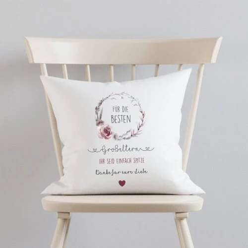 Kissen für die besten Großeltern mit Spruch | Geschenk für Oma und Opa