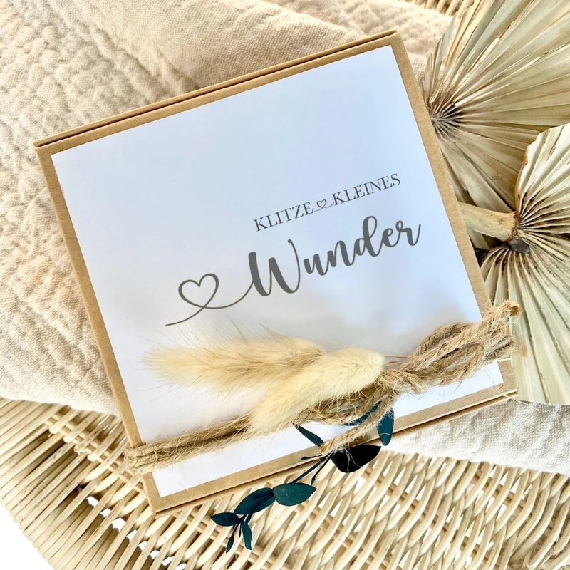 Schwangerschaft verkünden, Geschenkschachtel für Papa Oma Tante Onkel Opa, Geschenkbox mit Karte und Spruch zur Schwangerschaftsverkündung