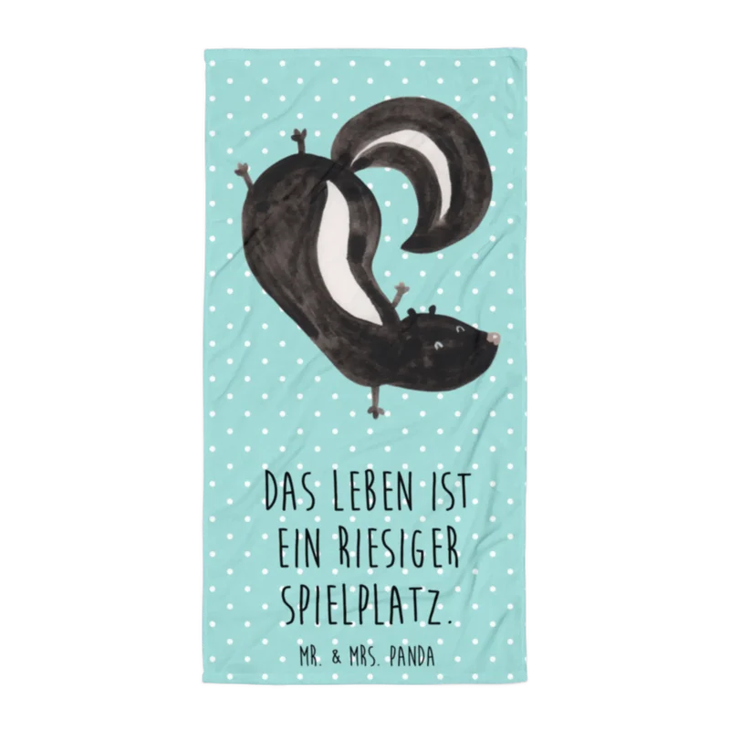 XL Badehandtuch Stinktier Handstand