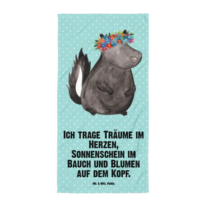 XL Badehandtuch Stinktier Mädchen