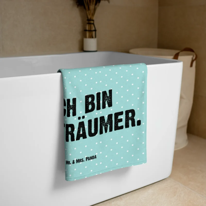 XL Badehandtuch Stinktier Blume