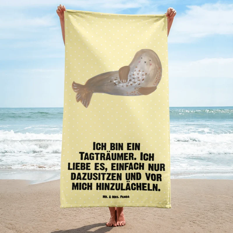 XL Badehandtuch Robbe Lachen