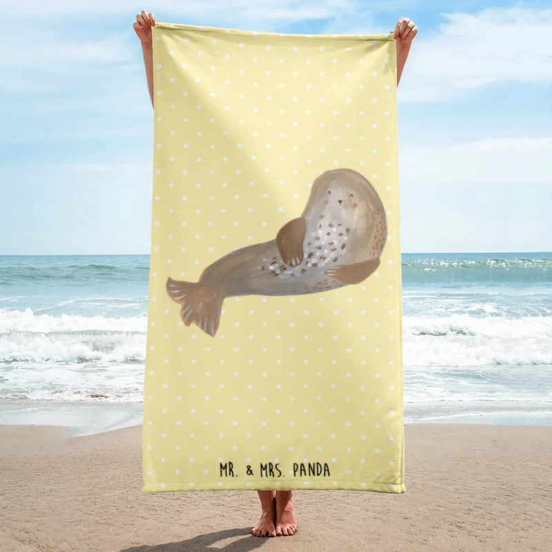 XL Badehandtuch Robbe Lachen