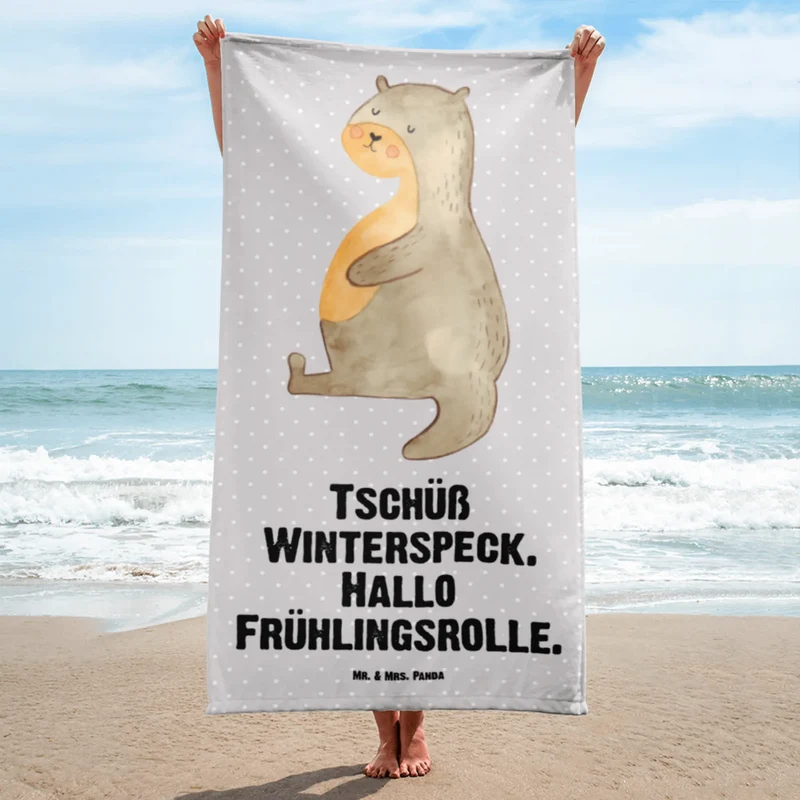 XL Badehandtuch Otter Bauch