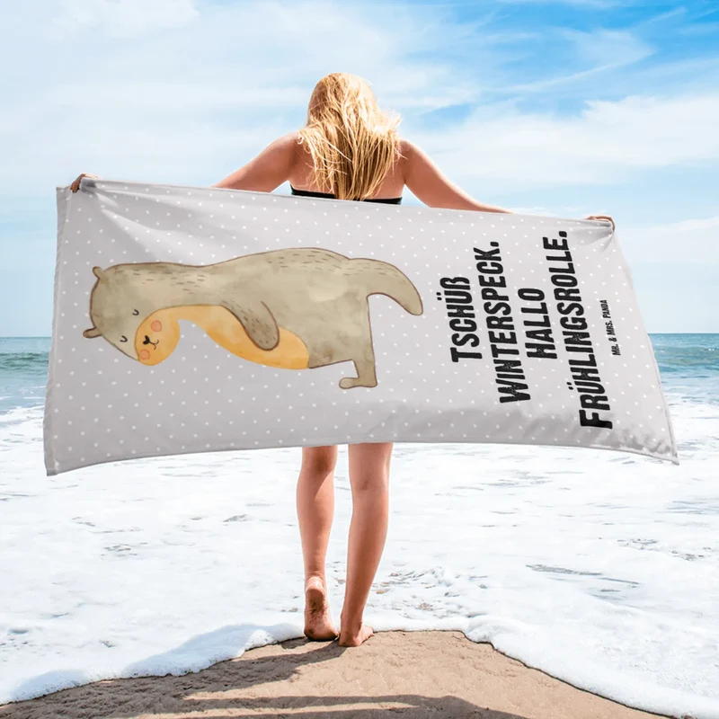 XL Badehandtuch Otter Bauch