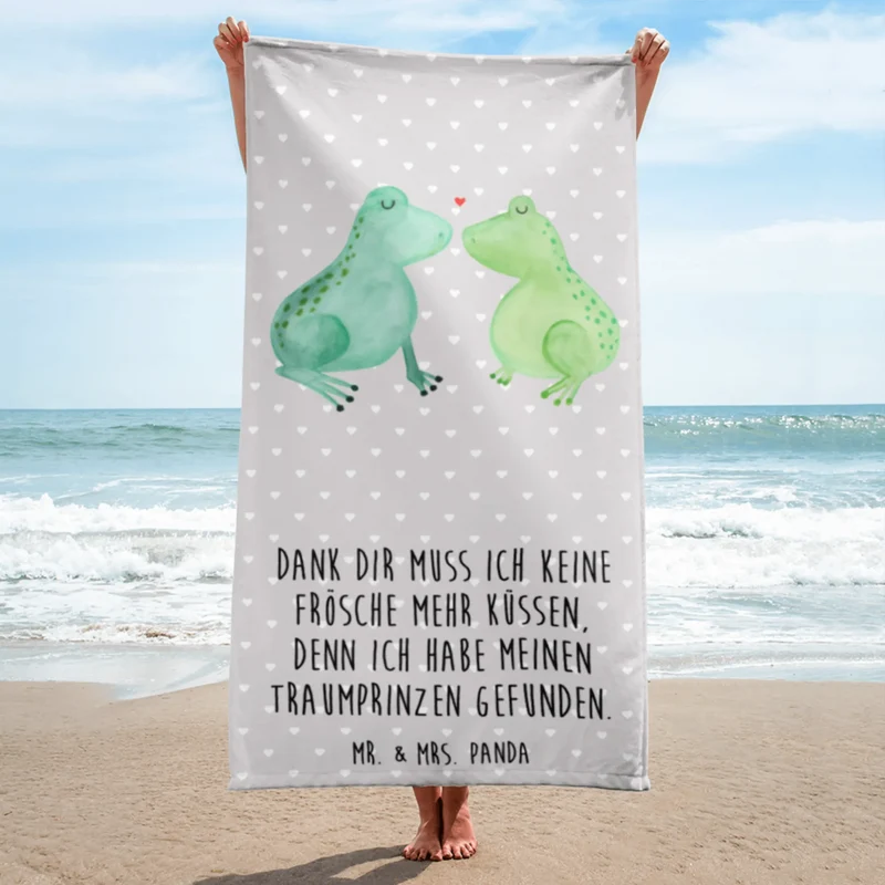 XL Badehandtuch Frosch Liebe
