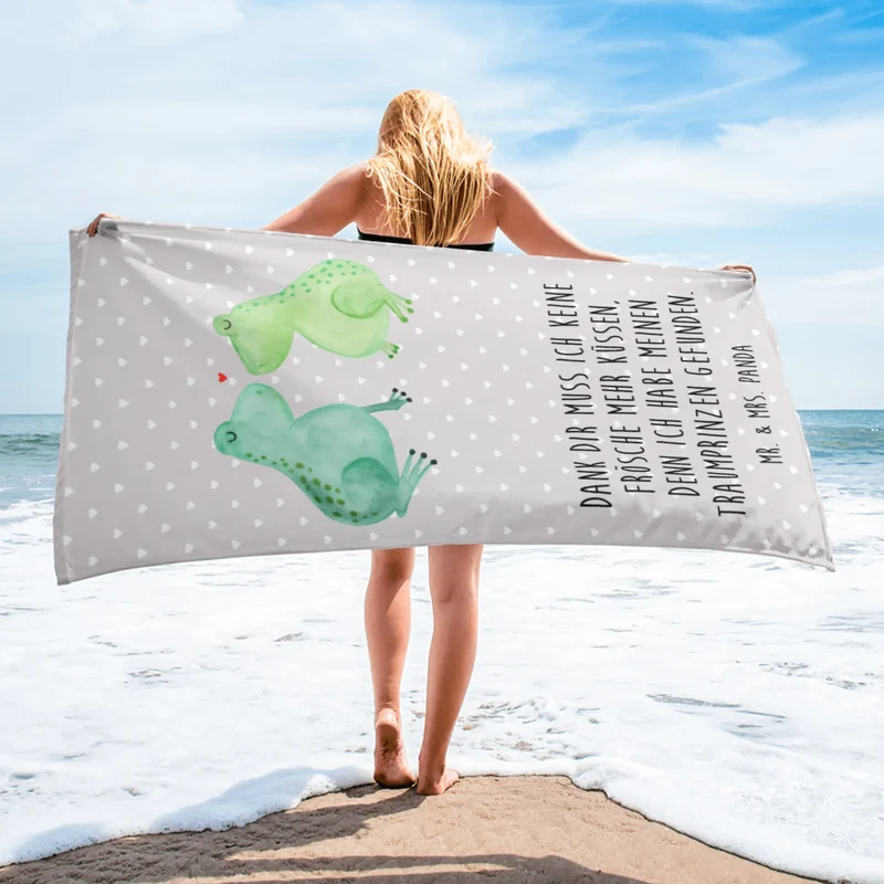 XL Badehandtuch Frosch Liebe