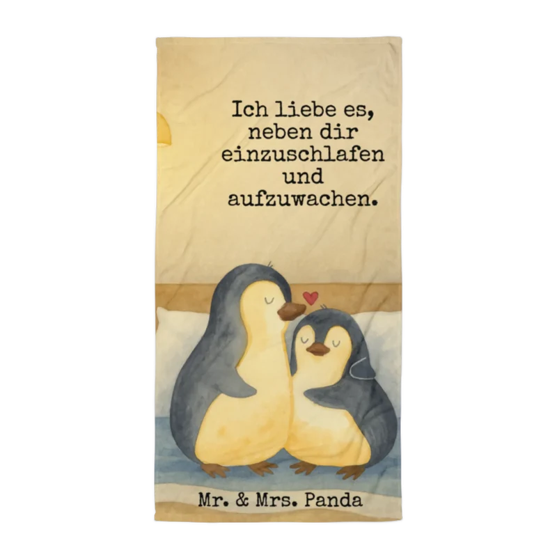XL Badehandtuch Pinguine Einschlafen Design