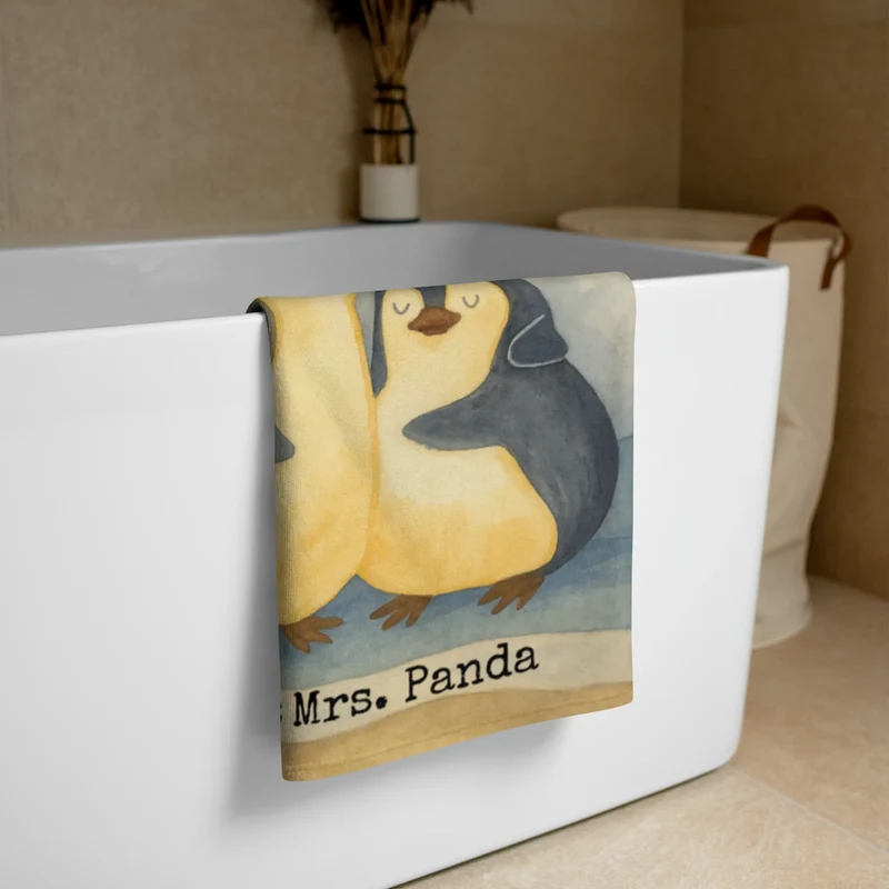 XL Badehandtuch Pinguine Einschlafen Design
