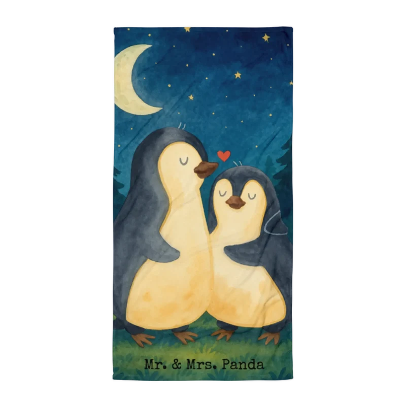 XL Badehandtuch Pinguine Einschlafen Design