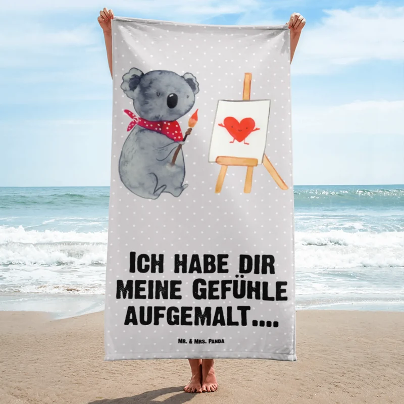 XL Badehandtuch Koala Künstler