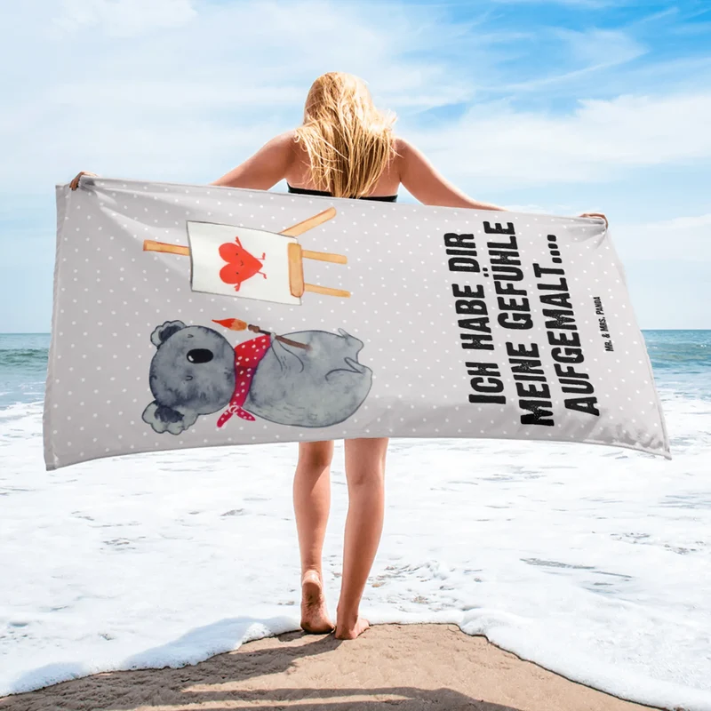 XL Badehandtuch Koala Künstler