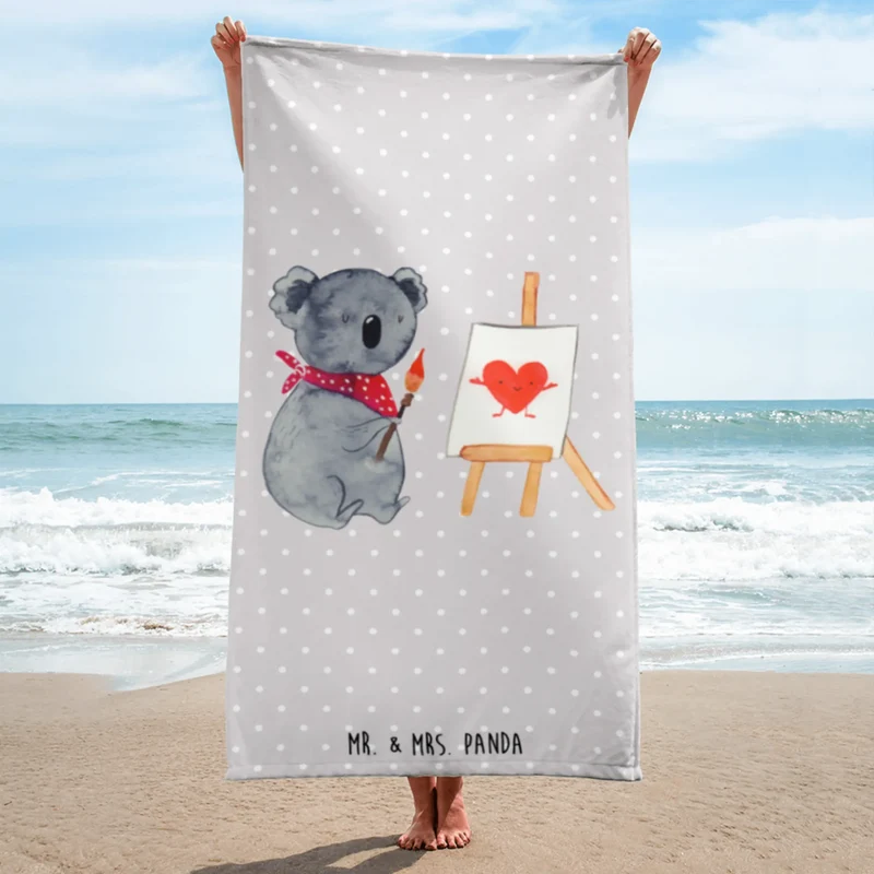 XL Badehandtuch Koala Künstler